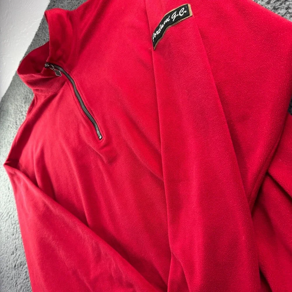 SDI Golf Pullover Mens 2XL Vintage Portland Course Red 1/4 Zip Dadcore Patch VTG